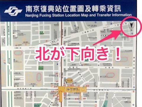 北が下向き