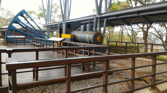 ダム建設に貢献した蒸気機関車