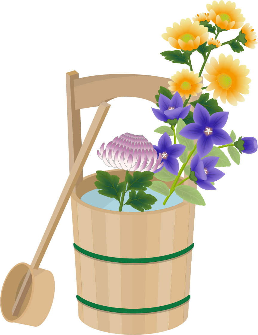 花と桶