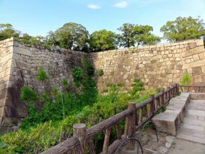 内濠（空堀）と石垣