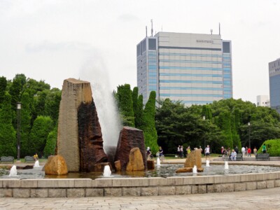 噴水から森ノ宮方面