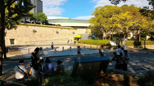 大阪城公園大阪城ホール裏側